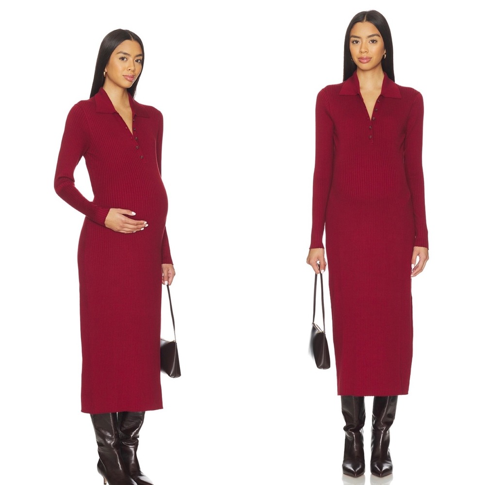 Hatch The Averie Polo Rib Sweater Dress